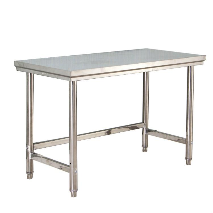 Single Layer Stainless Steel Worktable for Food Prep Kitchen with High Backsplash