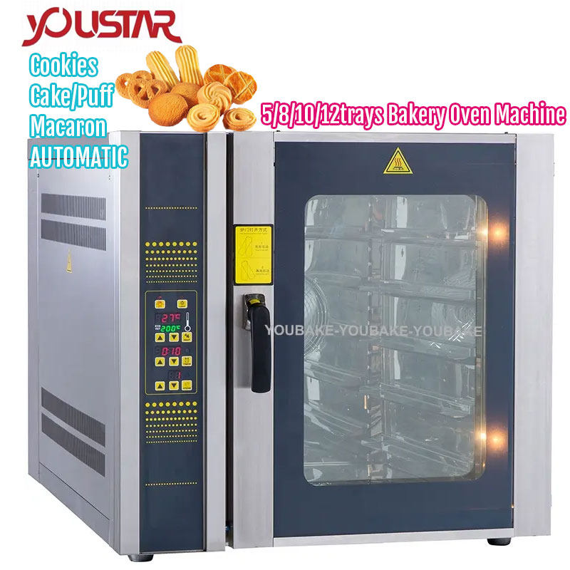 Industrial Professional Bread Baking Machine 5 Trays Electric Hot Air Convection Baking Oven Machine Convection System Oven