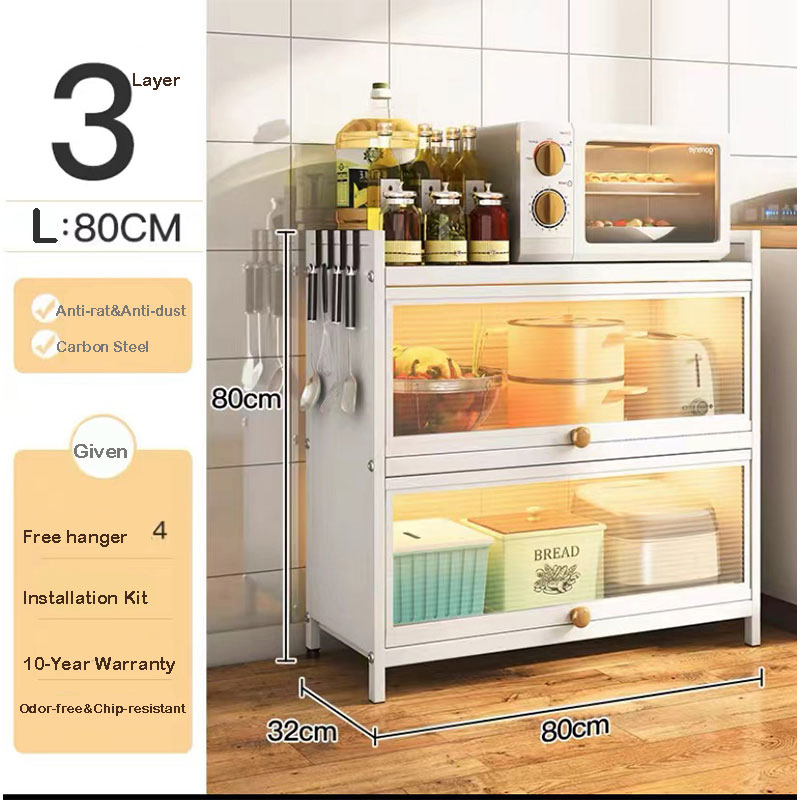Heavy-Duty Multi-Layer Floor Storage Rack for Kitchen and Cabinet