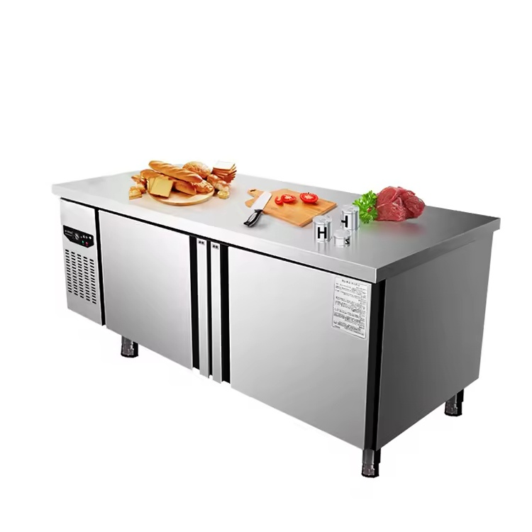 Commercial Catering Undercounter Refrigerator Stainless Steel Prep Worktable