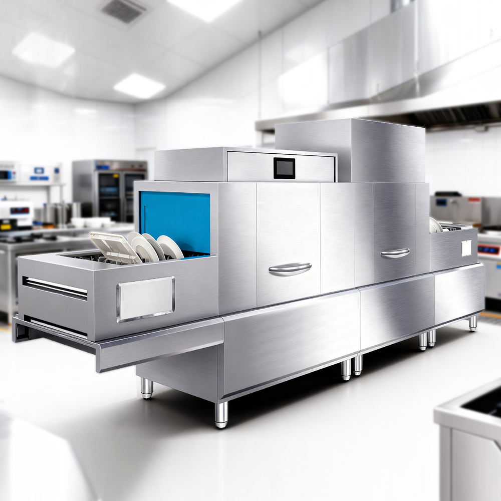 Automatic Drying Conveyor Lavavajillas Belt Dishwasher Large Commercial Industrial Dishwashing Machine Canteen Hotels Stainless