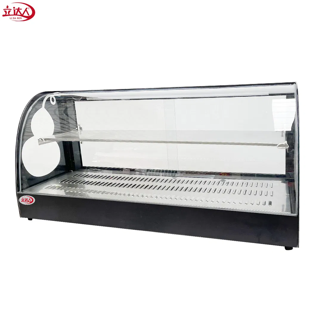 Ld-4du Glass Curved - Commercial Restaurant Food Warming Display Unit