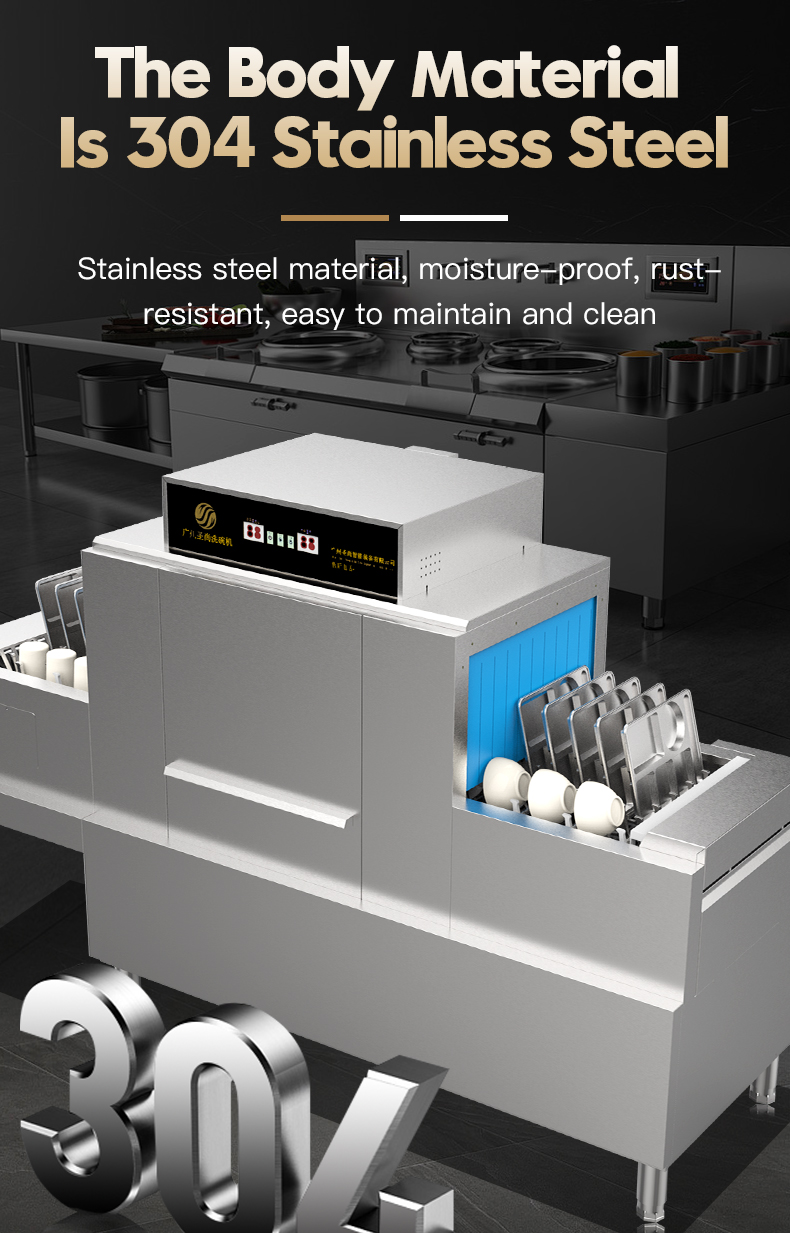 Highly Efficient Automatic Commercial Conveyor Kitchen Dishwasher Machine