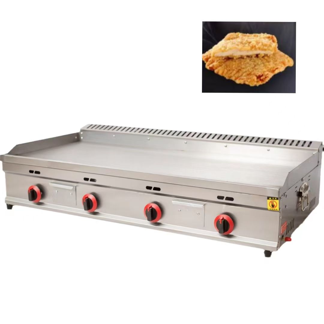 Commercial High-Anti-Fryer Stainless Steel Griddle Contact Grill New for Restaurant Indoor Countertop Electric Use Gas Flat