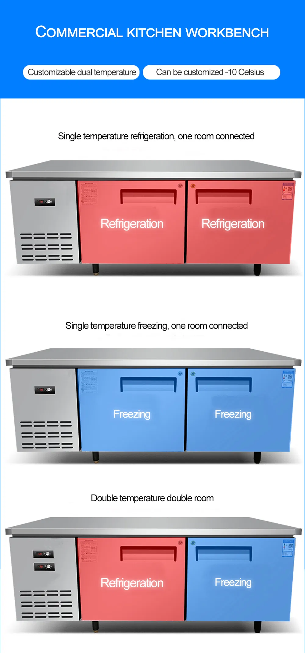 Commercial Food Prep Cooling Workbench View