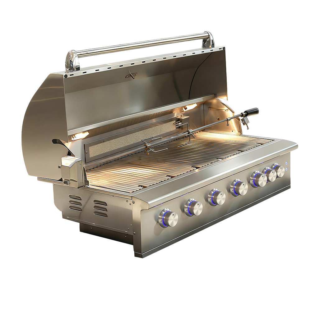 Modern Luxurious Heavy Duty Premium Built-in Built SUS 304 Stainless Steel Outdoor Kitchen Home Garden 48" Gas LPG NG BBQ