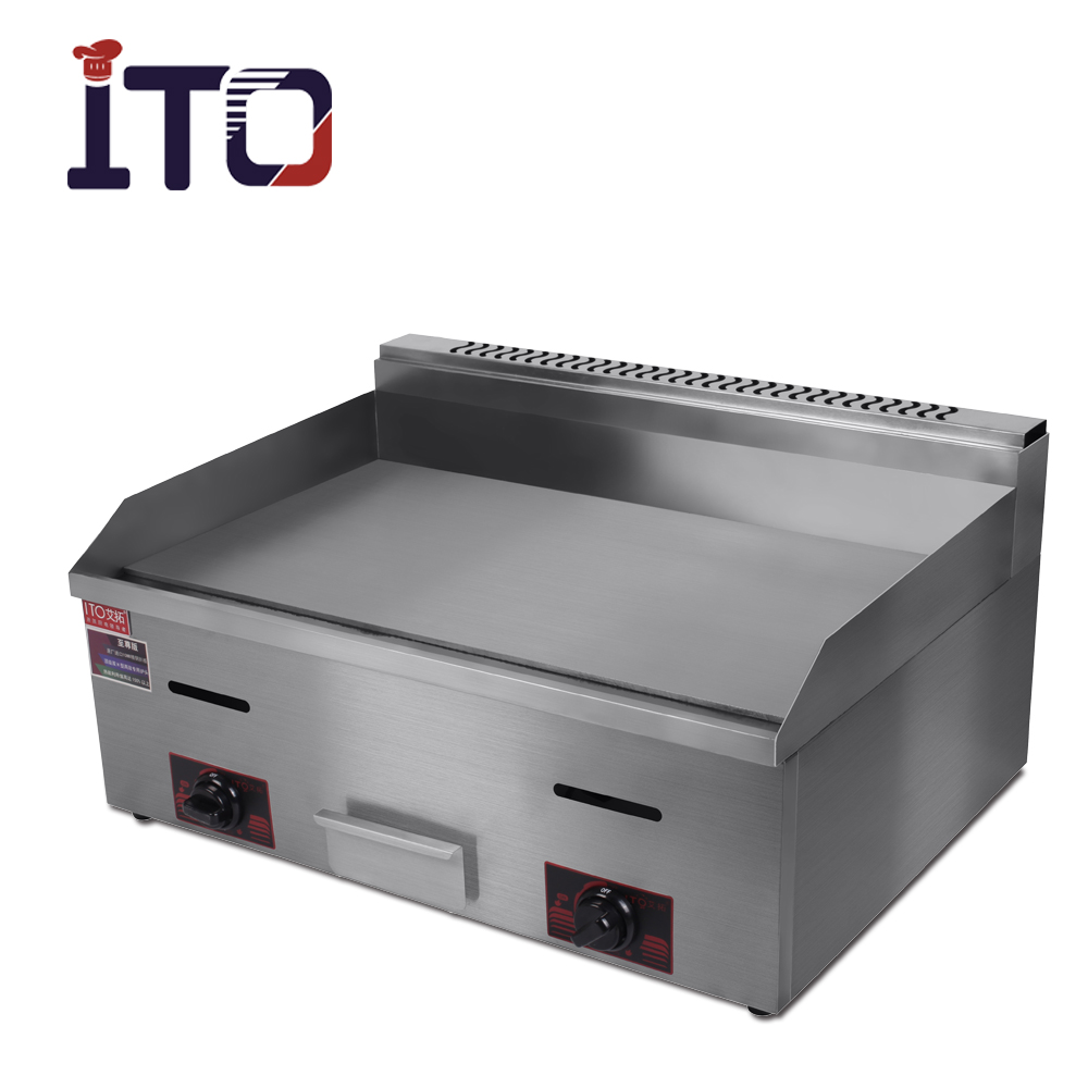 Professional Countertop Flat Pan Gas Electric Fryer Griddle Bbq Electric Commercial Restaurant Kitchen Grill Griddle