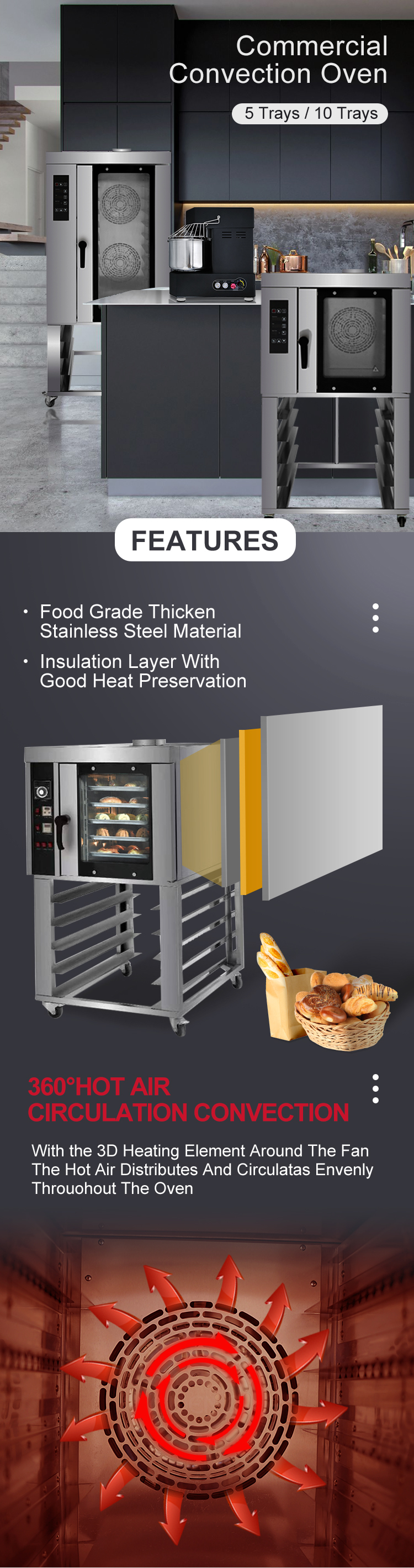 Industrial Electric Gas Oven Feature 3