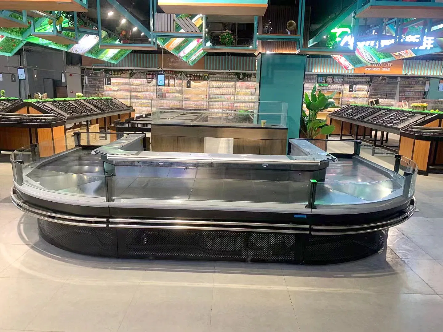 High Quality Supermarket Fresh Meat Refrigerator, Meat Display Chiller, Counter Top Commercial Freezer