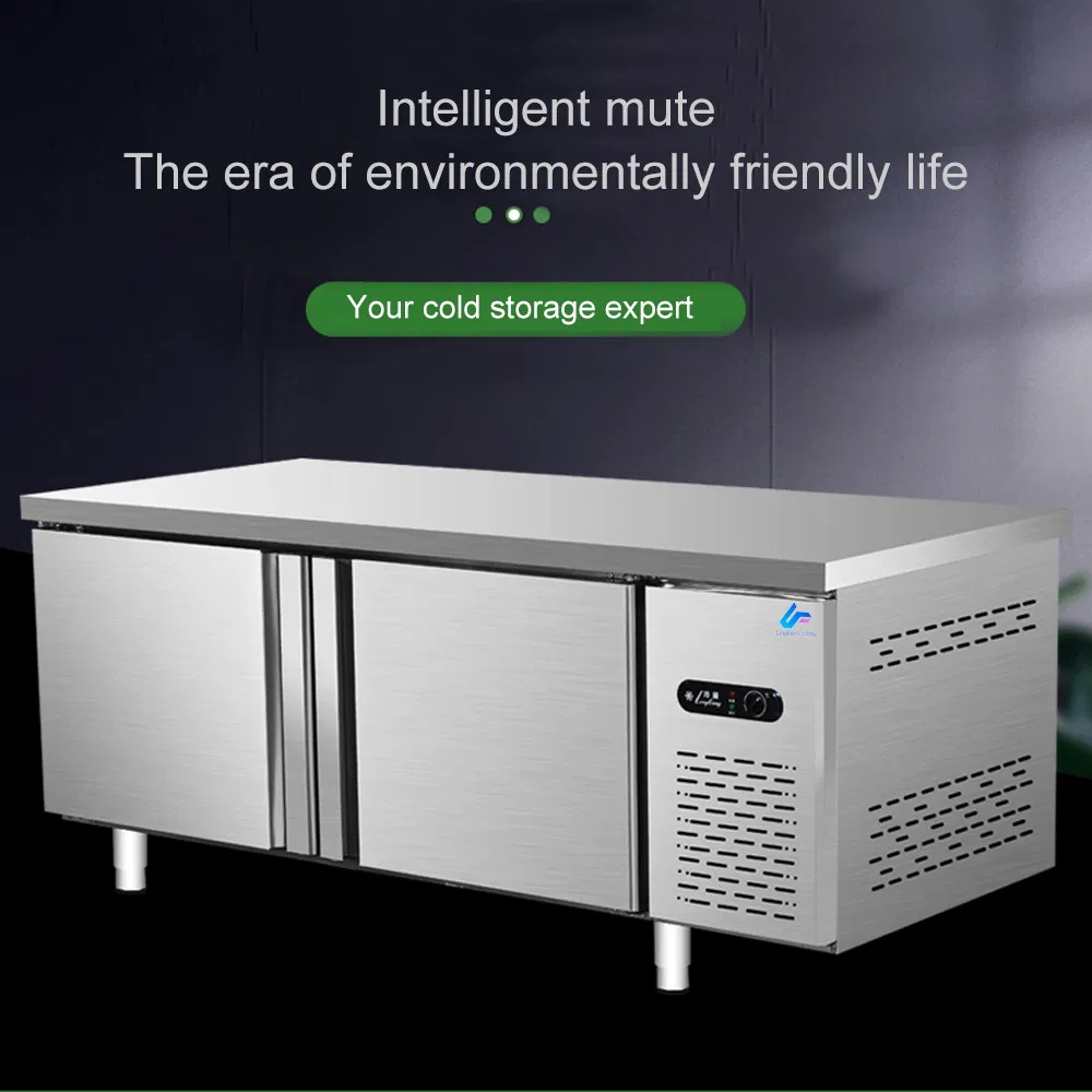 Food Prep Workbench Stainless Steel Kitchen Under Counter Refrigerating Worktable