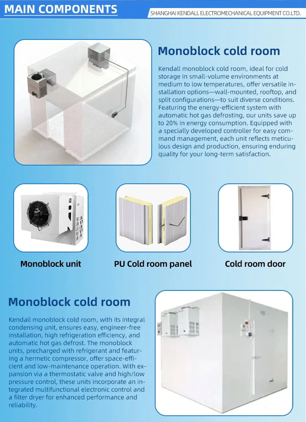 Walk in Cooler Monoblock Unit Condensing Refrigeration Unit