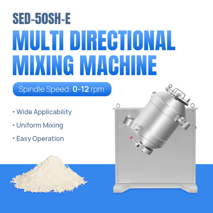 Automatic Industrial Multi Directional Motion Material Powder Mixer Mixing Machine