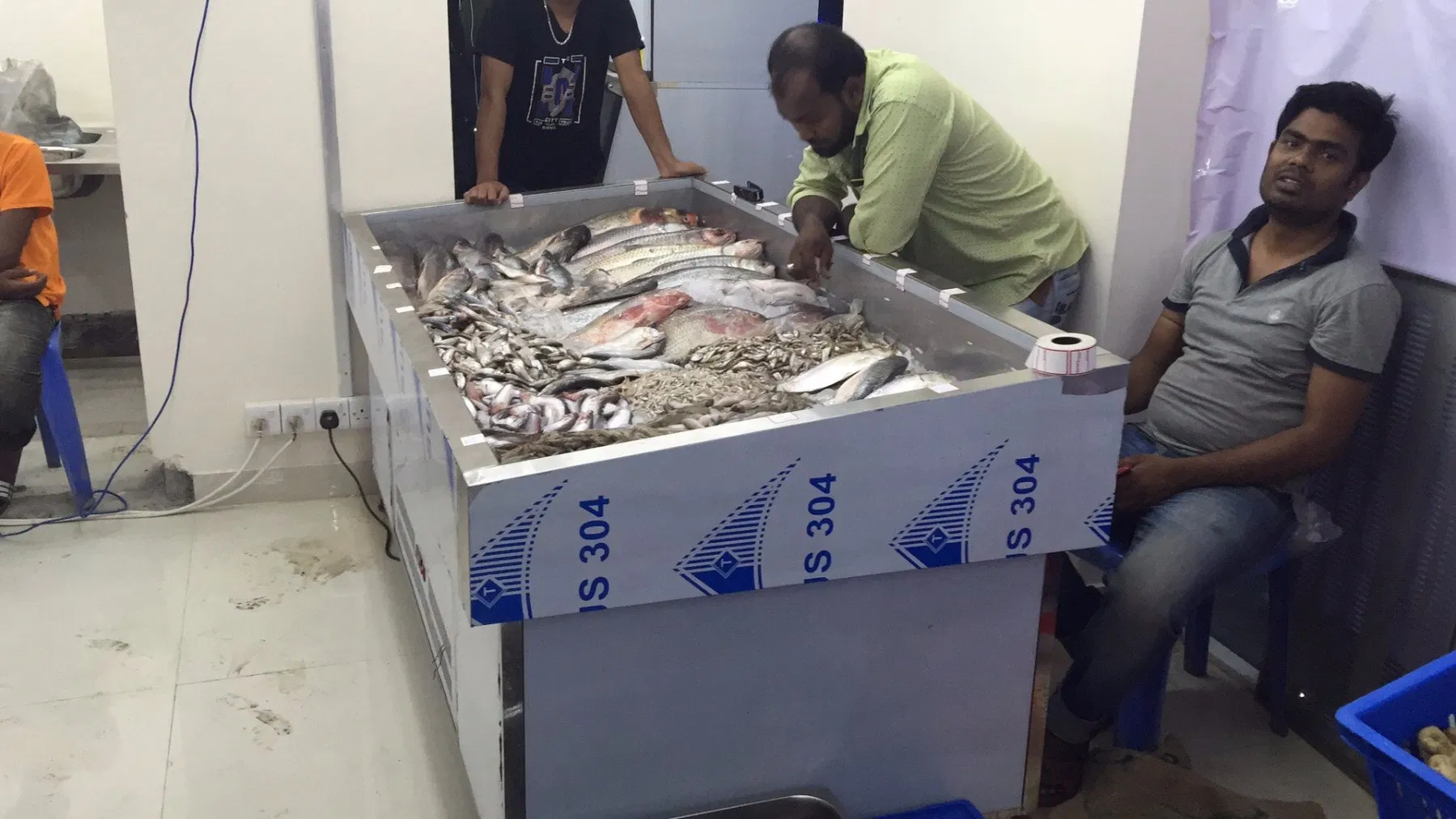 Good Quality Ice Freezer Table for Fish Seafood Butchery Display Chillers Counter