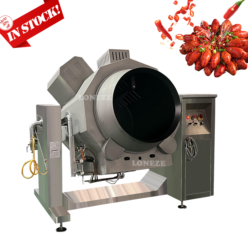 Gas Heating Cooking Machine Robot Automatic Hotel Cooking Pot with Mixer