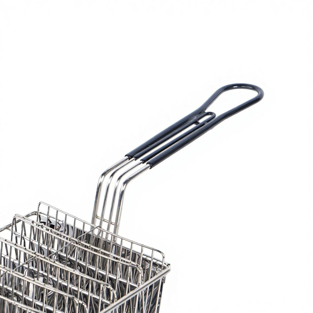 Commercial Metal Deep Fryer and Corn Tortilla Fryer Iron Nickel Plated with Detachable or Non-Detachable Handle Option