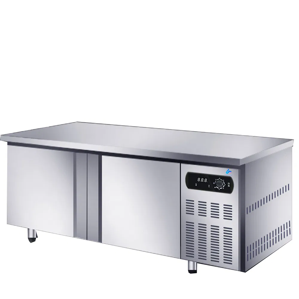 Food Prep Workbench Stainless Steel Kitchen Under Counter Refrigerating Worktable