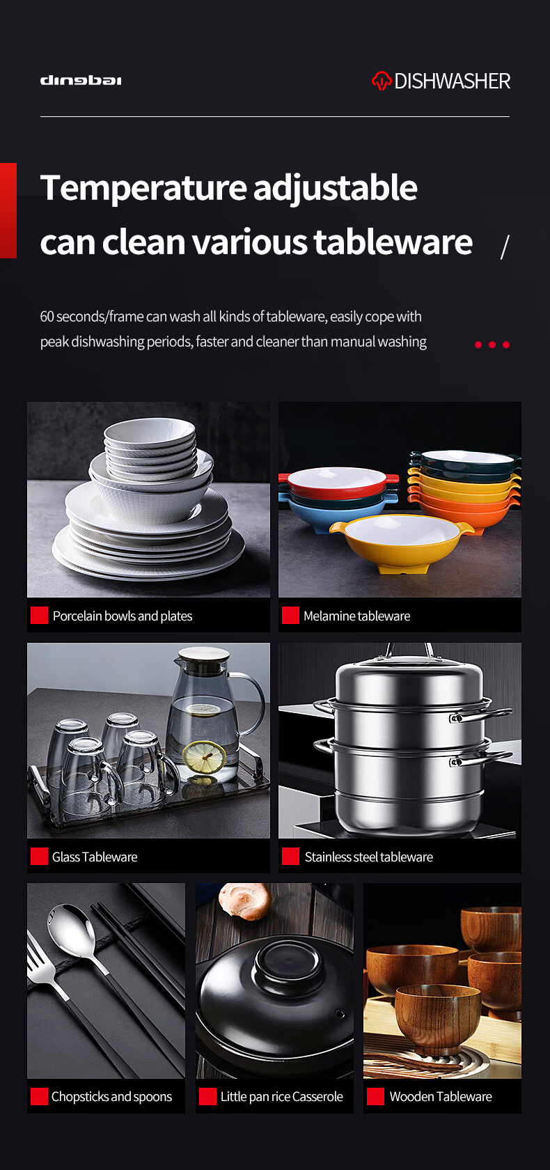 Commercial Fully Automatic Electric Dishwasher Stainless Steel Cup Cleaning and Sterilizing Machine for Large Kitchens