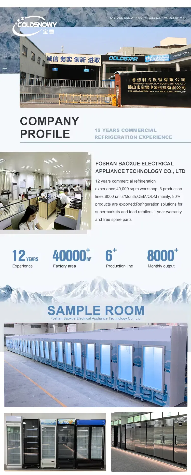 Professional Commercial Countertop Freezer Display Vertical Chiller Vertical Display Freezer