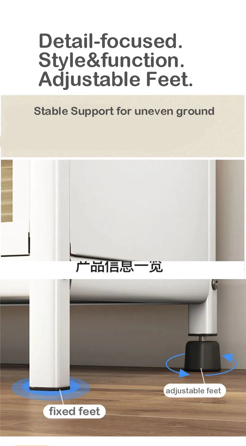 Kitchen Cabinet Storage Rack, Floor Standing Multi-Layer Shelf for Dishes, Bowls, Pots and Pans