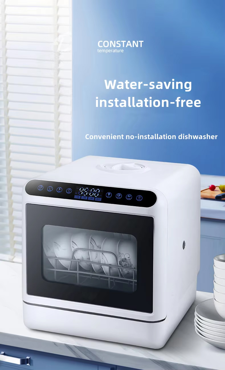 Ideal Space-Saving Portable Mini Countertop Dishwasher Fully Automatic Dishwasher With Water Tank