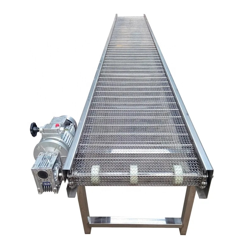 Food Grade Stainless Steel Chain Driven Spiral Wire Mesh Belt in Industry Oven for Potato Chips Deep Frying Machine