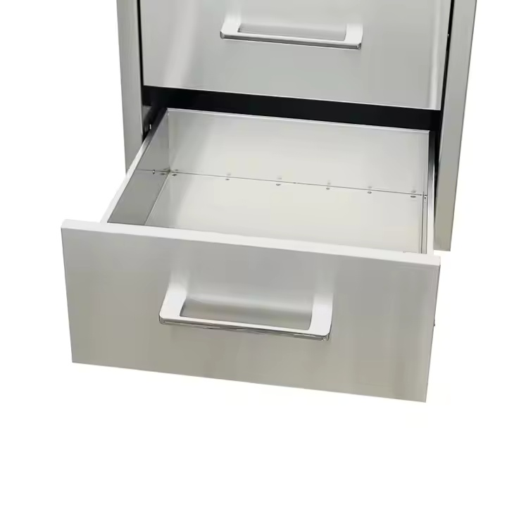 Reliable Quality 2 Module Drawer Commercial Grilled Stainless Steel Outdoor Kitchen Cabinet Drawer And Door