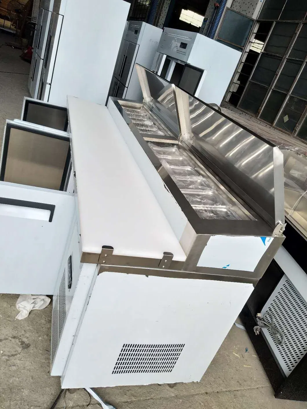 Factory Outlet Commercial Cold Countertop Work Prep Table Chiller Freezer
