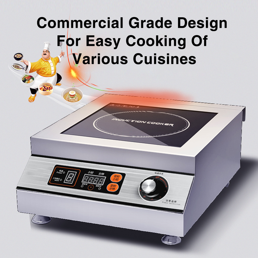 5000W Commercial Heating Coil Microcomputer Electric Wok Induction Cooker 380V 1 Year Warranty