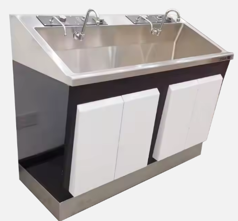 MT MEDICAL Stainless Steel Three Compartment Operating Theatre Sink in Modular Clean Room