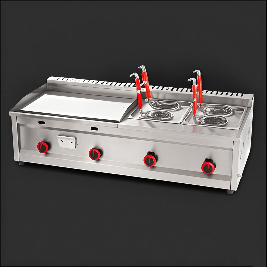 Restaurant Equipment Counter Top Flat Plate Electric Grills Hamburger Electric Griddles Gas Stove Griddle Stainless Steel