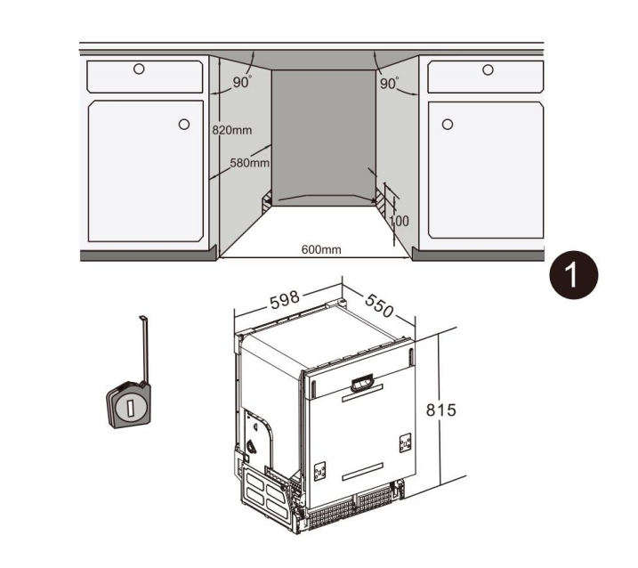 DWFI60.8-AUTO 60cm Fully Integrated 6 Wash Programs 14 Place Sett. Fully Built-in Dishwasher