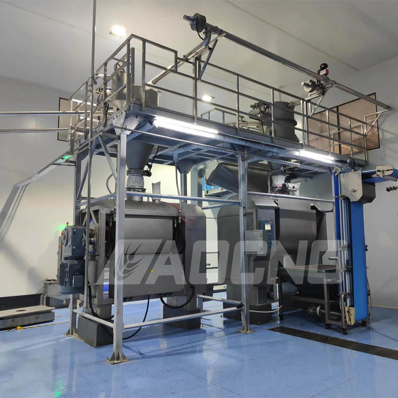 Industrial High Capacity 1000L Direct Drive Horizontal Dough Mixer Bakery Processing Prodcution Line Equipment