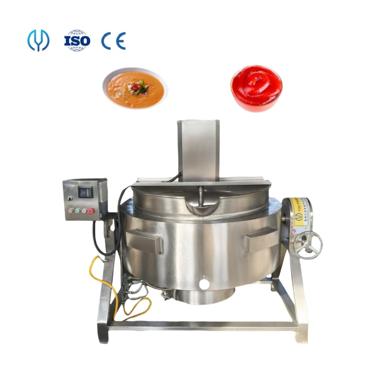 Industrial Sugar Boiler Electric Gas Steam Cooking Jacketed Kettle Sauce Cooking Machine