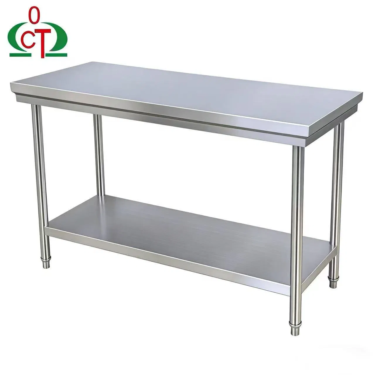 Heavy Duty Stainless Steel Kitchen Worktable Solid Frame Stainless Steel Prep Bench Easy Maintenance Commercial Catering