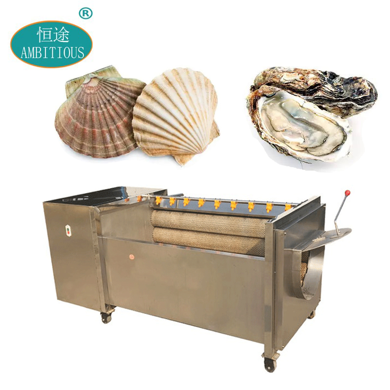 Brush Roller Oysters Scallops Cleaning Machinery Scallop Washing Machine Cleaner