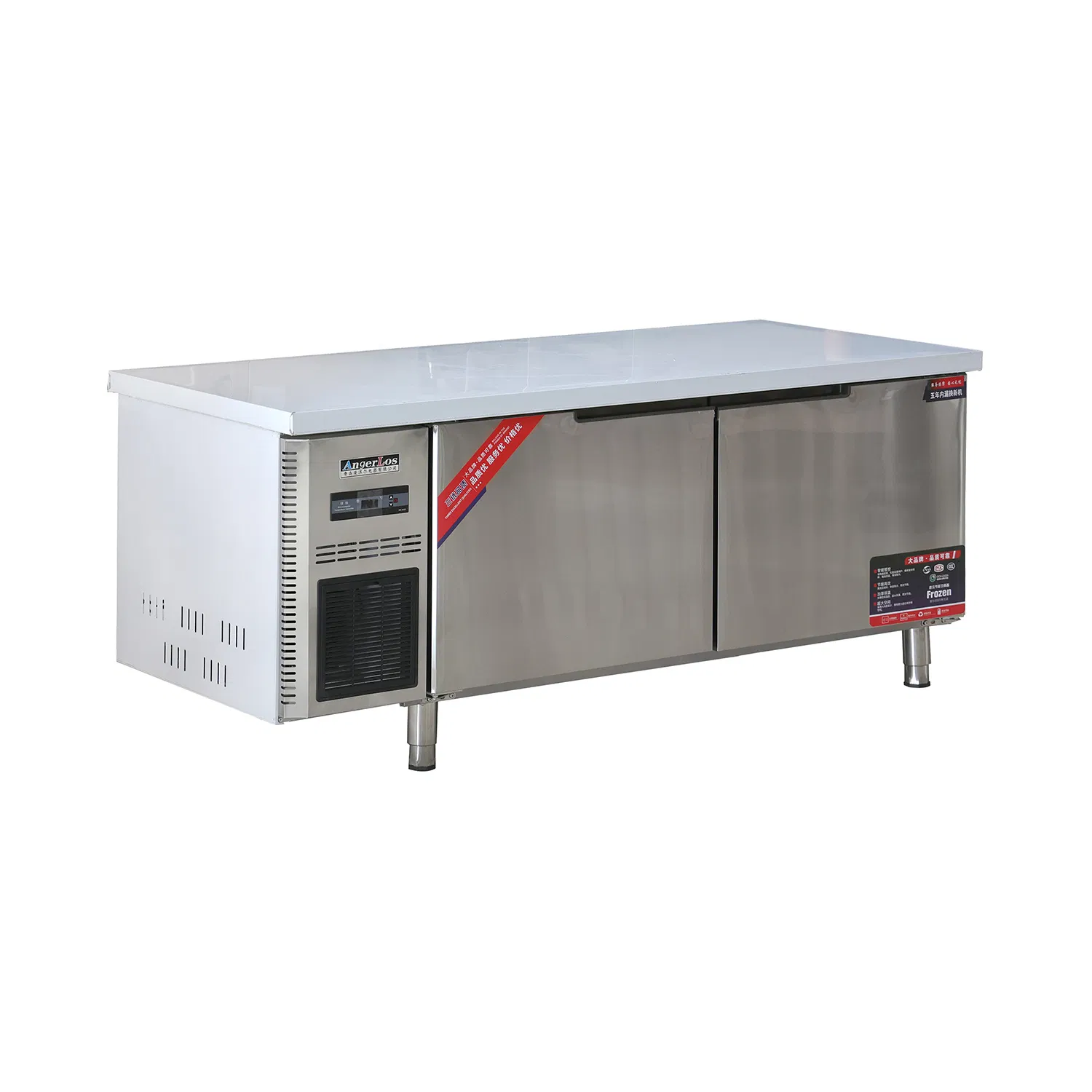 Commercial Under Counter Freezer Stainless Steel Fridge Workbench Chiller Refrigerator