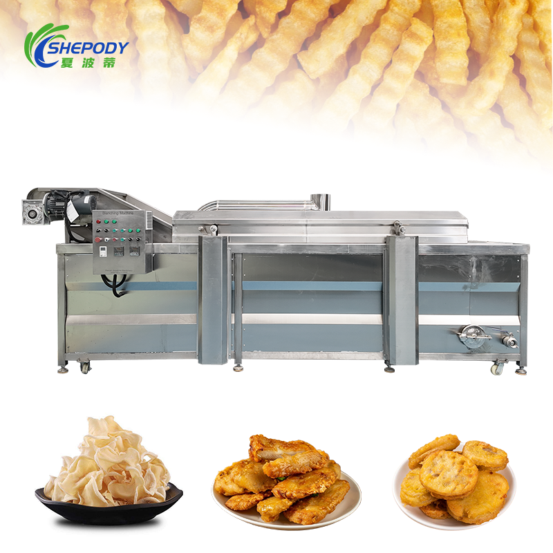 Shepody Industrial Continuous Frying Machine Plantain Chips Groundnut Continuous Fryer Machine Chicken Frying Machine