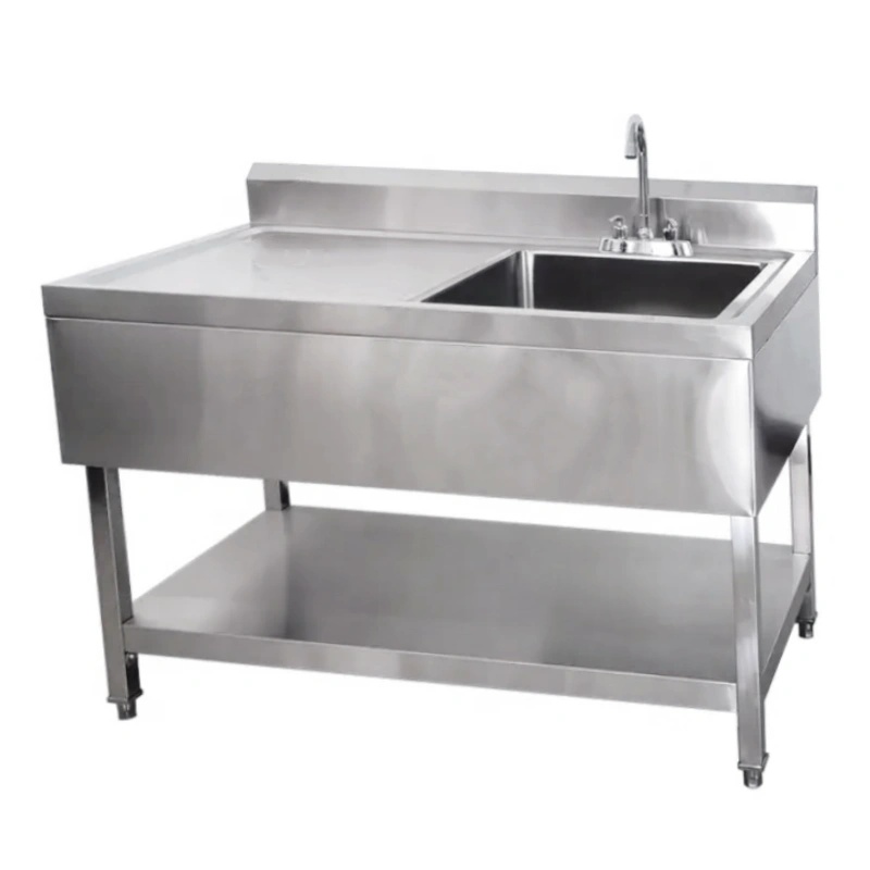 Restaurant 304 316 Stainless Steel Kitchen Sinks Wash Basin Double Bowl Free Standing Commercial Sink Three Compartment Sink
