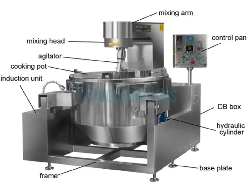 Heavy-Duty Mango Jam/ Cheese Sauce Planetary Cooking Mixer Boiler Machine with CE