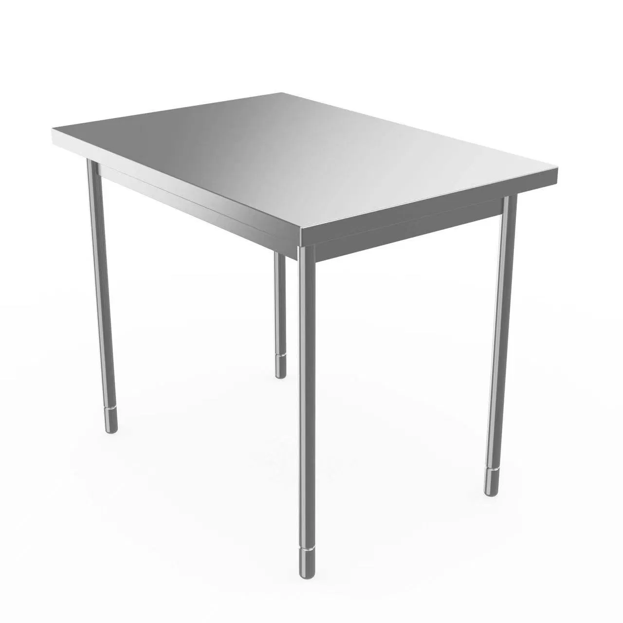 Single Layer Stainless Steel Worktable for Food Prep Kitchen with High Backsplash