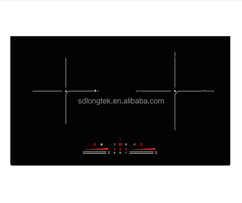 4000W 2 Cooking Zones Black Built-in Induction Cooker Glass Surface Sensor Touch Control Energy-Saving for Household Use