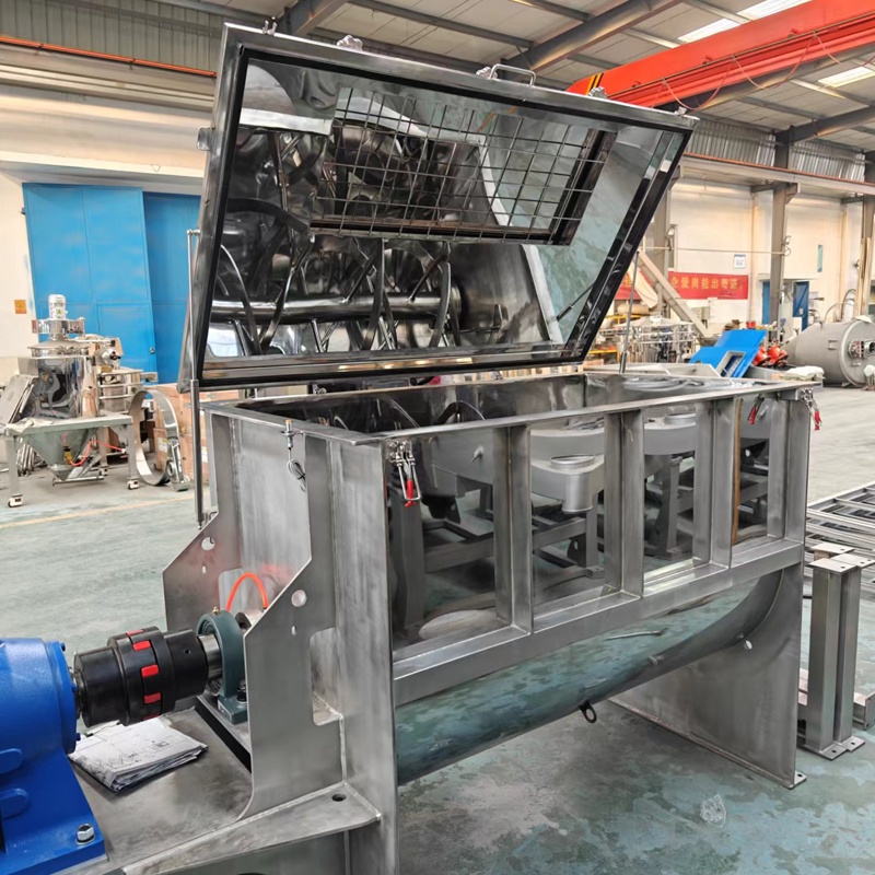 Professionally Mixing Blender Machine Stainless Steel Horizontal High Precise Large Quantities Horizontal Ribbon Mixer