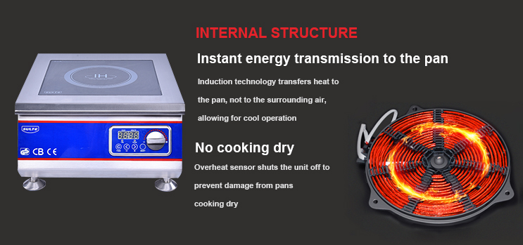 Commercial Industrial Induction and Ceramic Hob, 5000W Induction Stove With Cheap Price