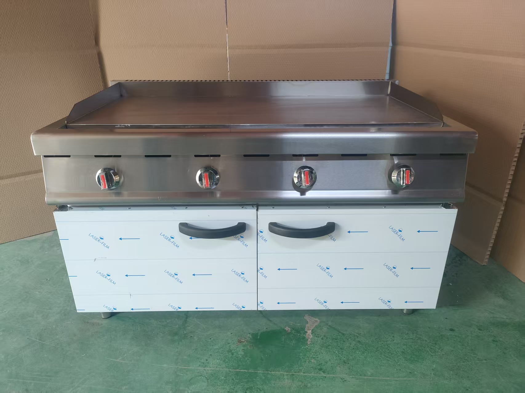 Commercial Hotel Restaurant Kitchen Free Standing 1200mm Length Stainless Steel 3/4 Burner Electric &amp; Gas Hot Plate Griddle