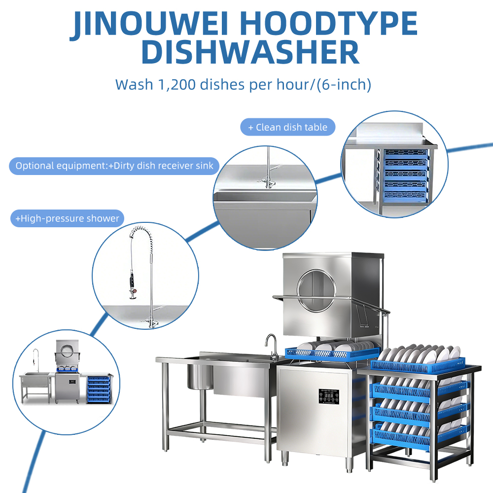Fully Automatic Smart LCD Dishwasher Stainless Steel Freestanding 16 Sets Capacity Energy Class a for Commercial &amp; Kitchen Use