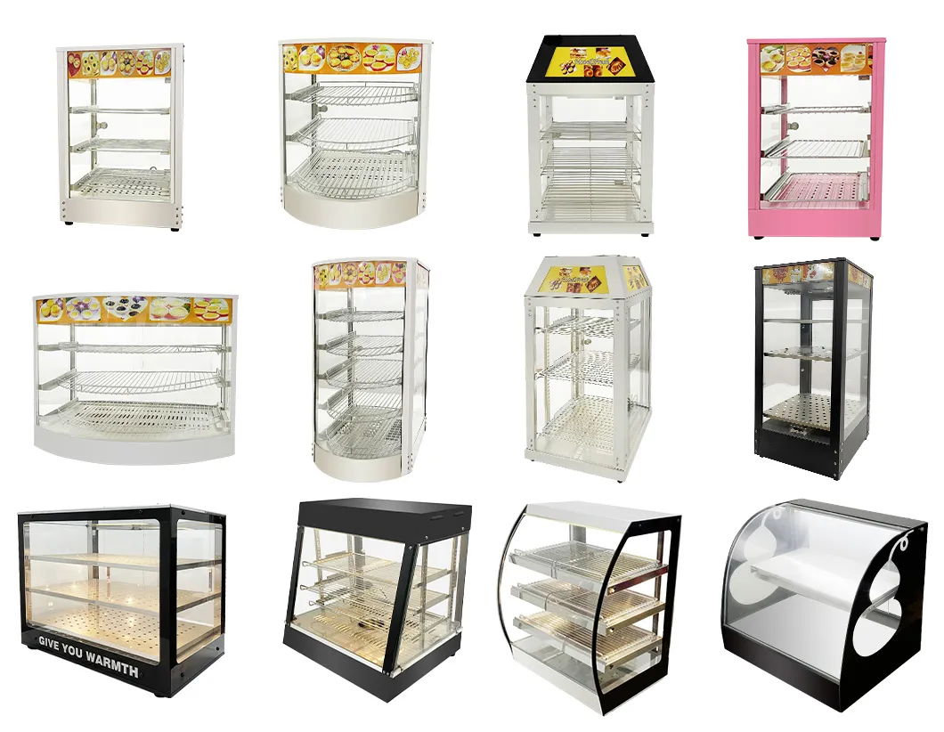 Electric Food Warmer Display Showcase Counter with 2 Layers