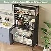 5 Tier Home Storage Cabinet Hangable with Dustproof Glass Door