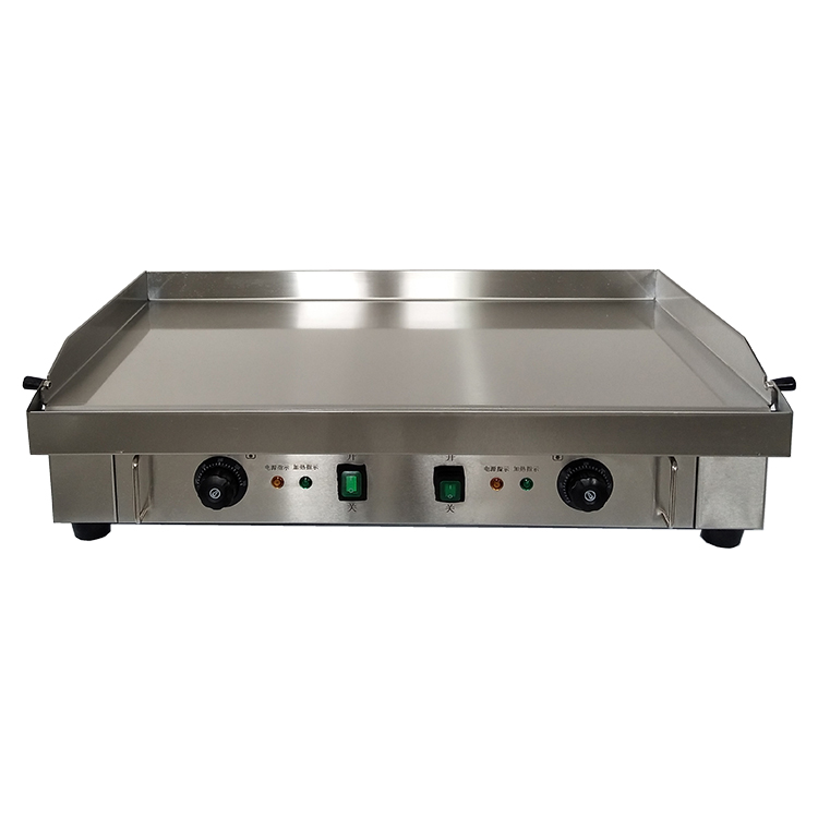 Commercial 12 mm Chrome-Plated Gas Flat Griddle Restaurant Balcony Electric Counter Top Stainless Steel Electric Flat Griddle