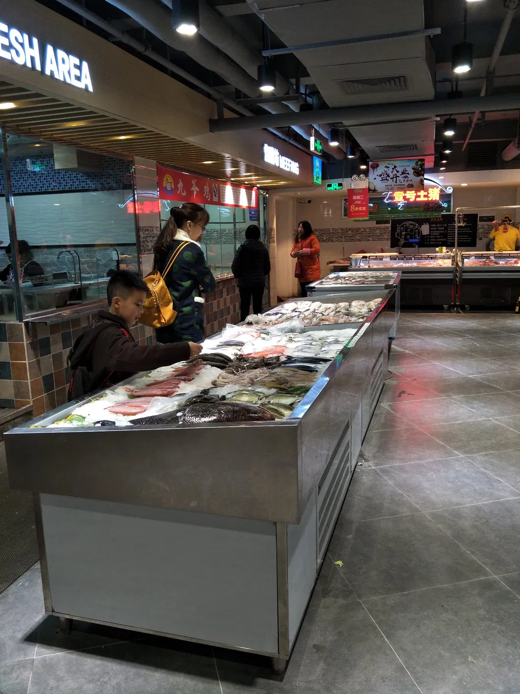 Good Quality Ice Freezer Table for Fish Seafood Butchery Display Chillers Counter