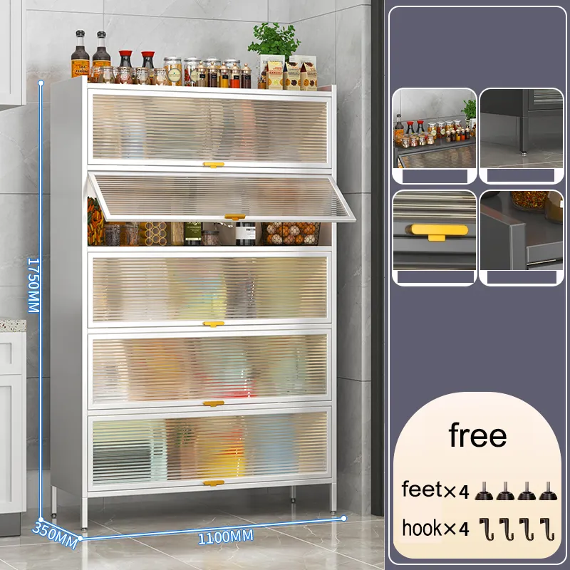 5-Tier Kitchen Storage Cabinet Detail View 2